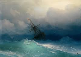 Ivan Konstantinovič Ajvazovskij, Nave nel mare in tempesta (1858)